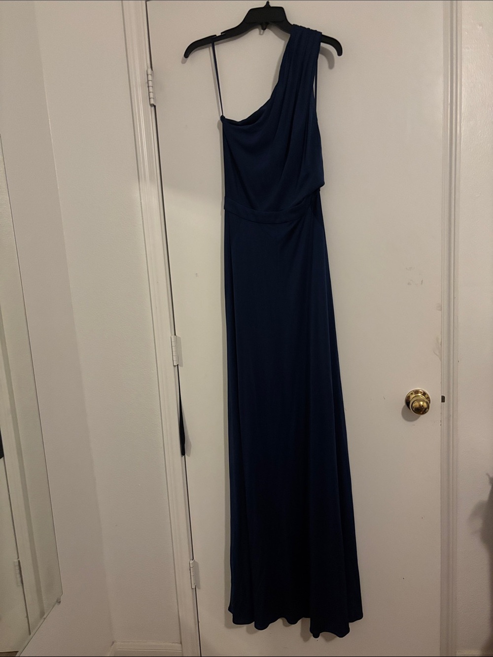 Issa London One-Shoulder Navy Dress